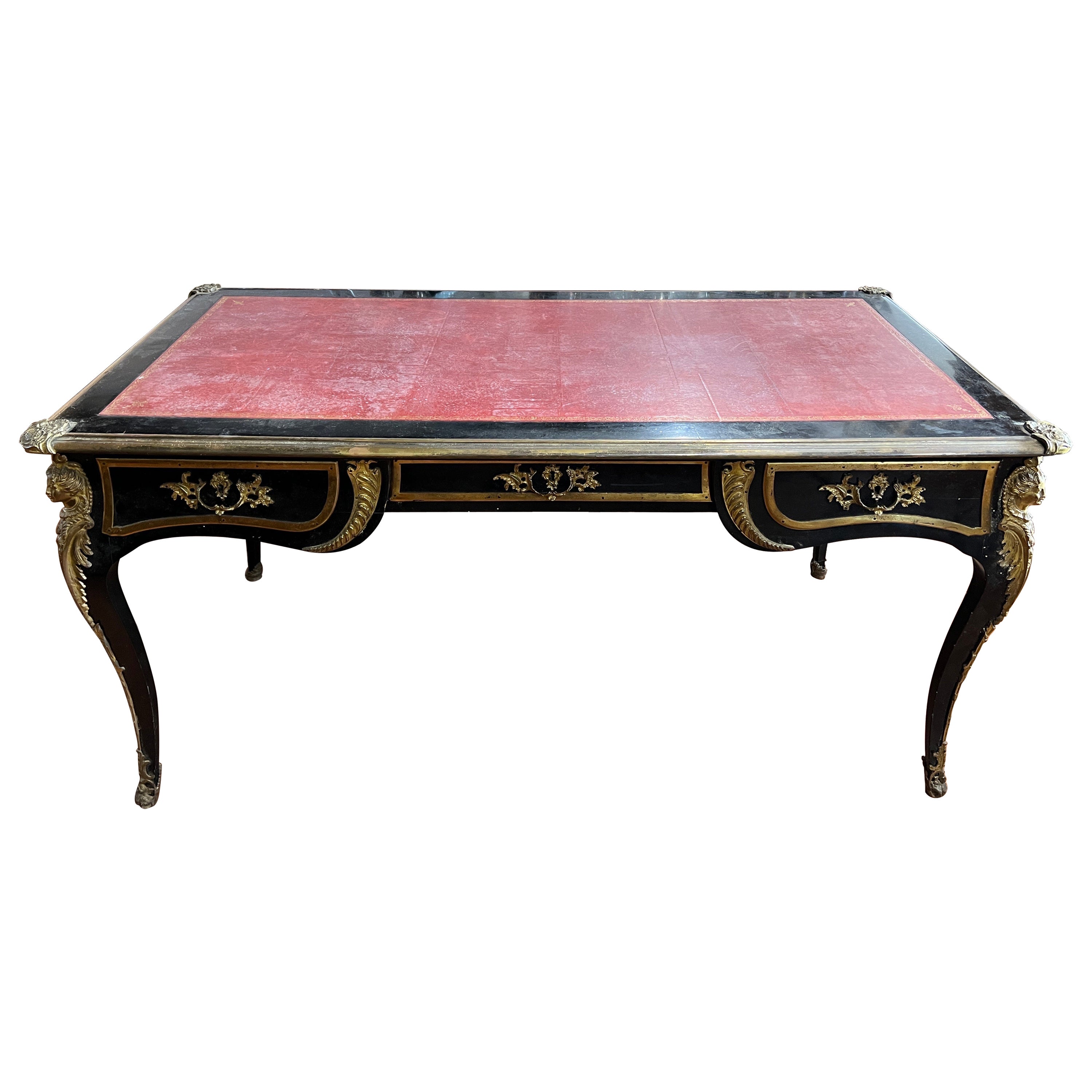 Wiens einde Afsnijden 19th Century Louis XV Bureau Plat, Writing Desk For Sale at 1stDibs