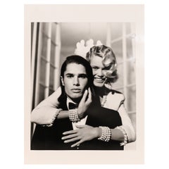 Originalfotografie von Claudia Schiffer mit Cameron Alborzian, Karl Lagerfeld