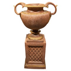 1970s Ceramic Cup with Handles on Base Imitating Porphyry