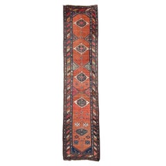 Long tapis de couloir caucasien ancien, vers 1920-30''s