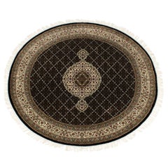 Indischer Indo-Tabriz-Teppich aus 100 % Wolle 149cm, 20. Jahrhundert