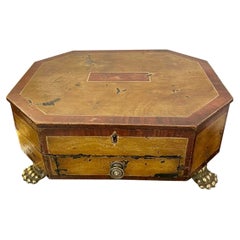 Antique Regency Painted Sewing Box