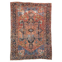 Heart-wrenchingly schöner zweifarbiger antiker Teppich, ca. 1920er Jahre