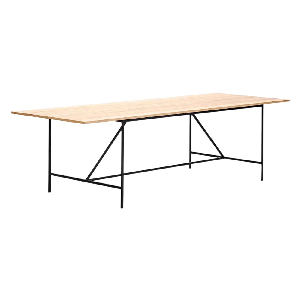 Paul McCobb Cache Dining Table, Wood and Steel by Karakter For Sale