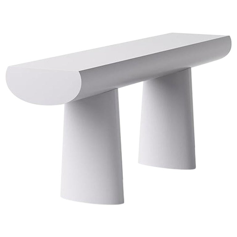 Table console en bois Aldo Bakker, couleur gris clair par Karakter