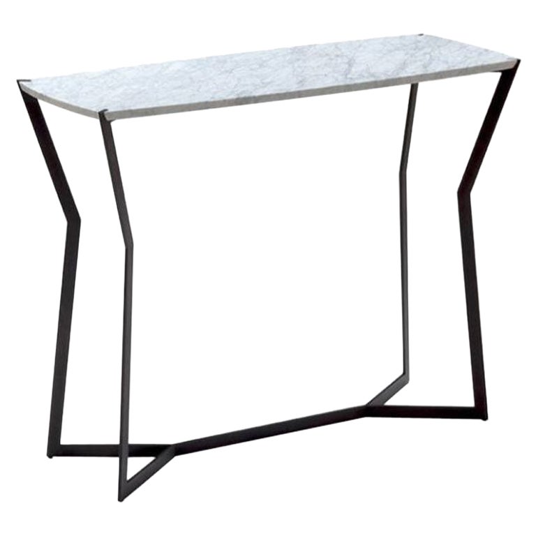 Carrara Marble Star Console Table by Olivier Gagnère For Sale