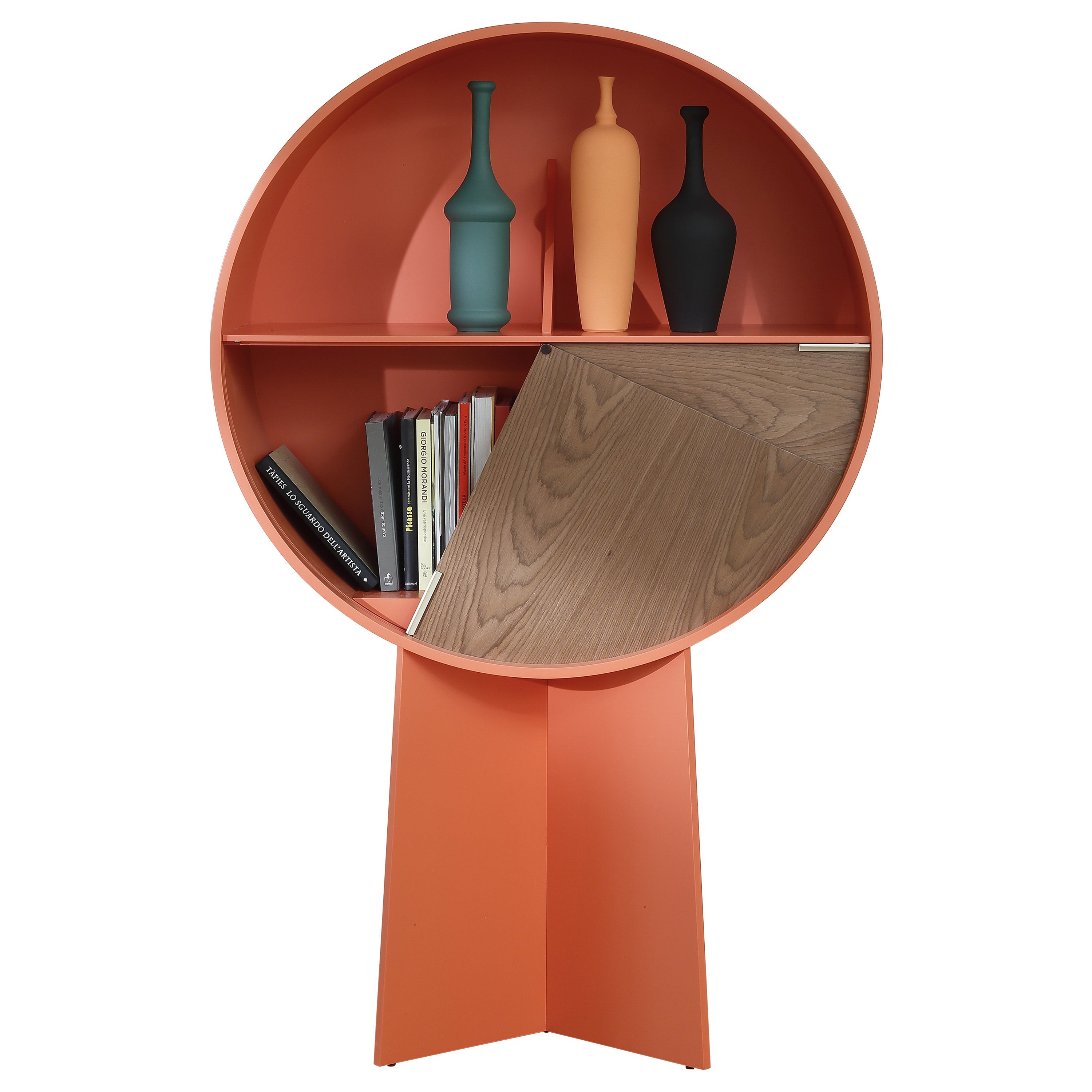 Orange Luna Storage Cabinet by Patricia Urquiola For Sale