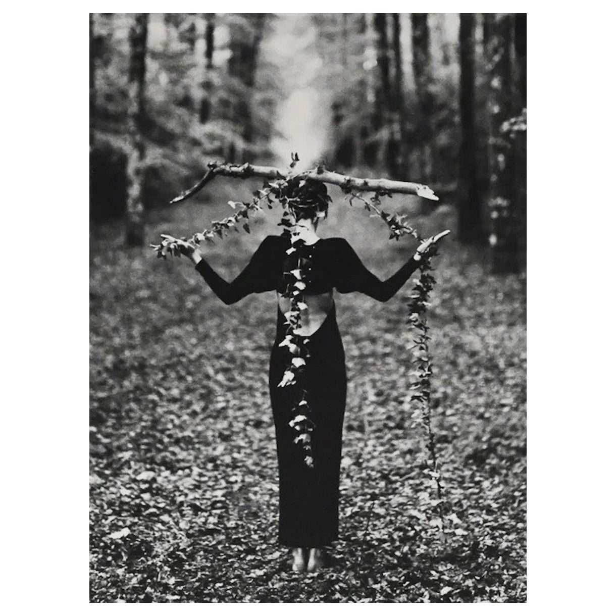 Original photograph of model in the woods by Bruce Weber for Karl Lagerfeld 4 For Sale