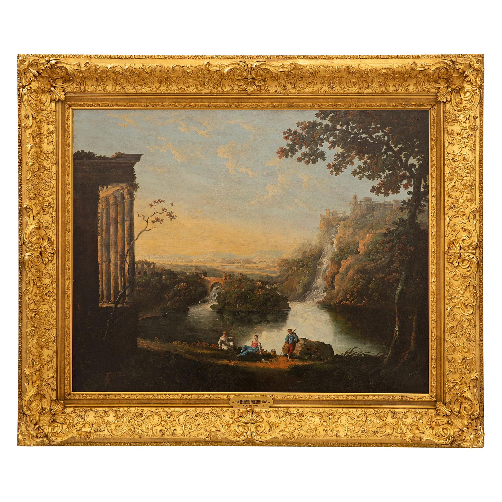 Welsh 18th Century Oil On Canvas Painting By Richard Wilson