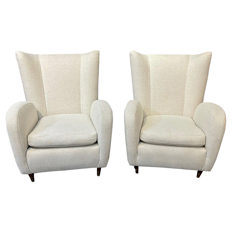Pair of Vintage Italian Club Chairs For Sale at 1stDibs