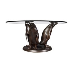 Sculpture de café Penguins en bronze de l'artiste Joseph « Guiseppe » d'Aste, 1920