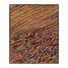 Tapis Kilim moderne de Rug & Kilim en rayures ondulées polychromes