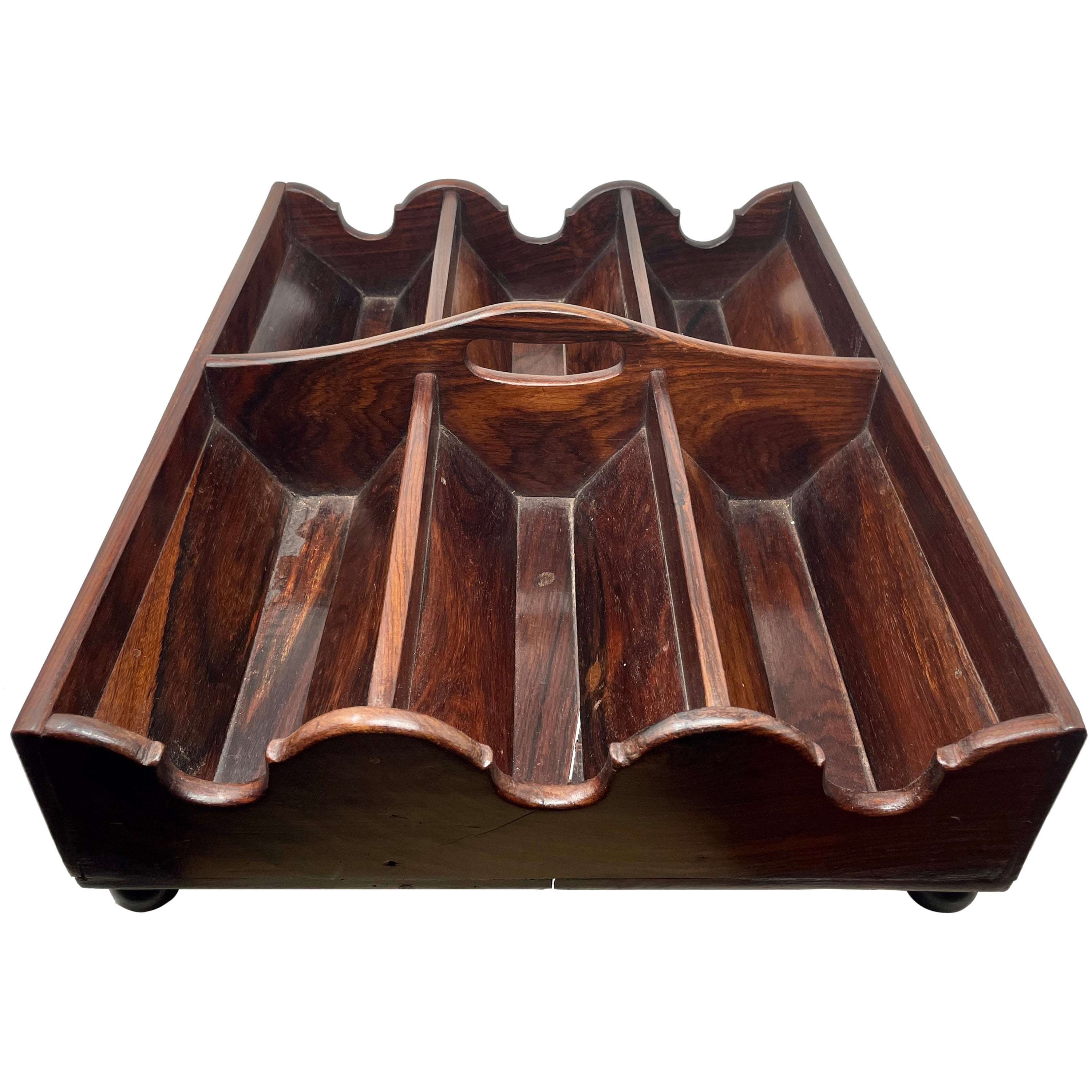 Estate Old English Rosewood Wine Bottle Holder