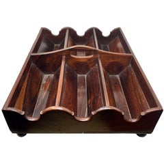 Vintage Estate Old English Rosewood Wine Bottle Holder