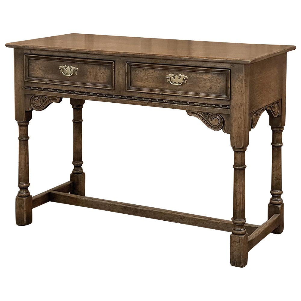 English Rustic Antique Side Table For Sale