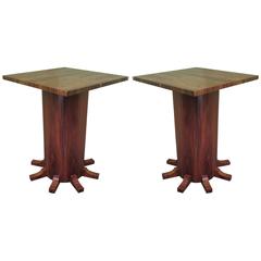 Pair of Special Side Tables in Palisander 4
