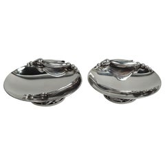 Pair of Blossom-Inspired Open Salts by La Paglia for Georg Jensen USA