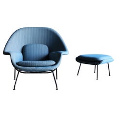 Womb Chair und Ottomane aus Wolle von Eero Saarinen für Knoll