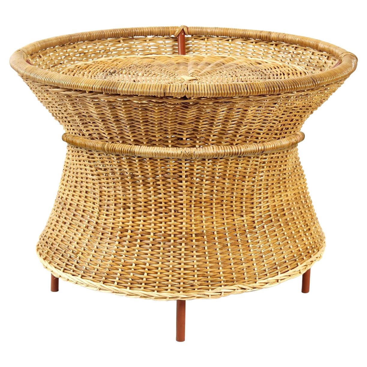 Caribe Natural Basket Table by Sebastian Herkner