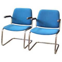 Circa 1960-70 Domore Pair of Cantilever Arm Chairs