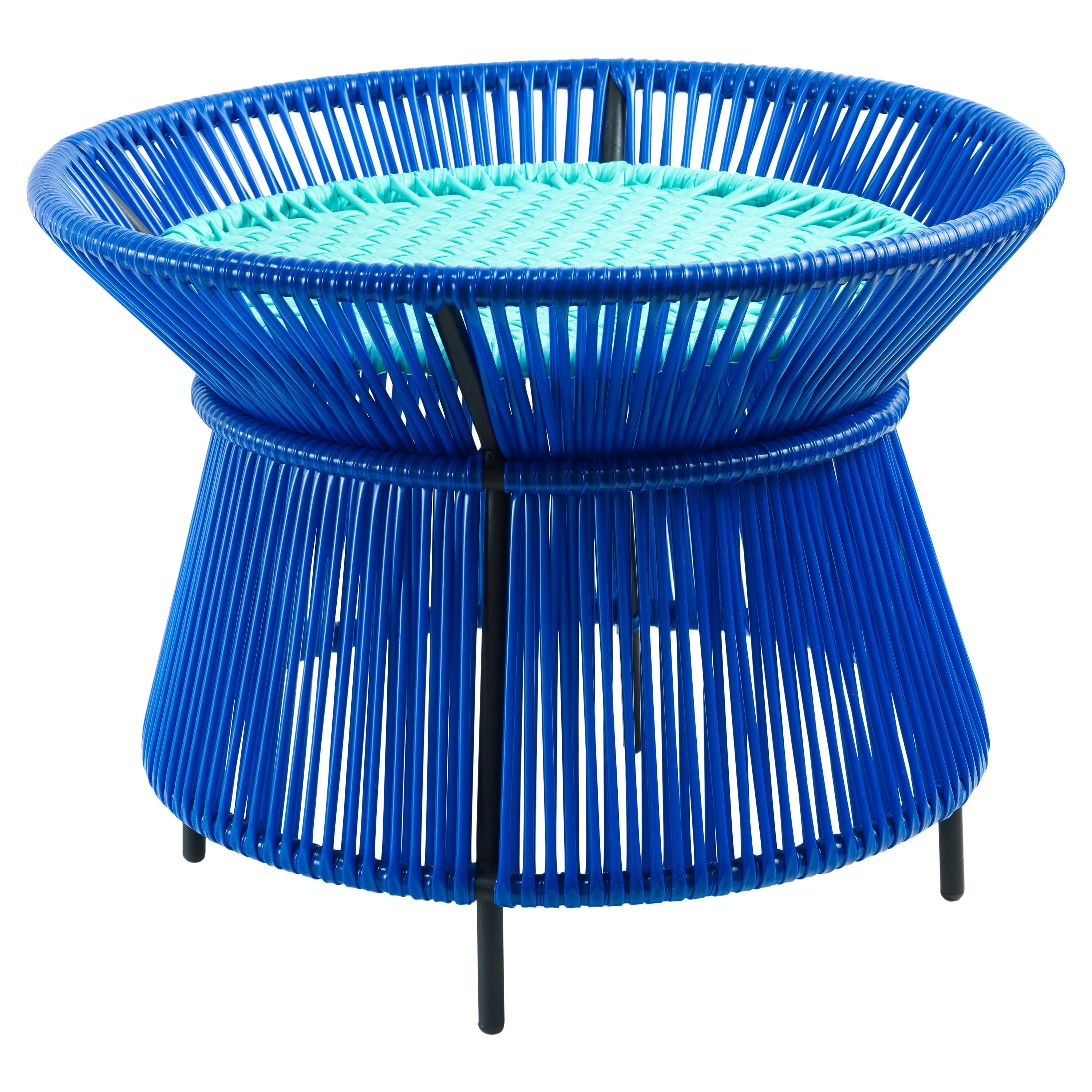 Blue Caribe Basket Table by Sebastian Herkner For Sale