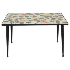 Unikat Table with Handpainted Tiles by Italian Artist Guido Rossini, 1960