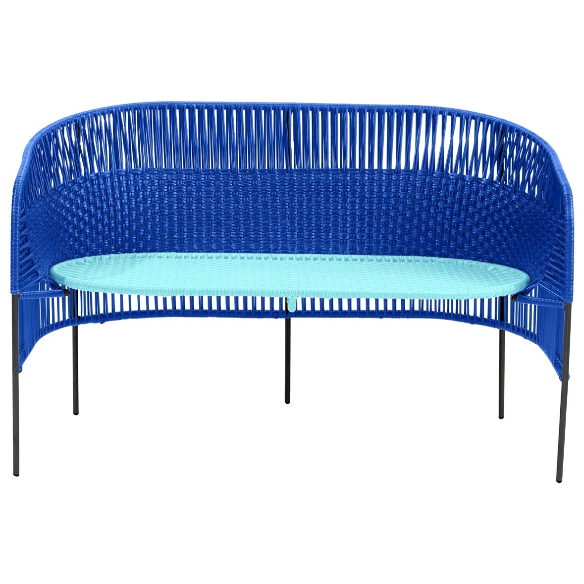 Blue Caribe 2 Seater Bank by Sebastian Herkner For Sale