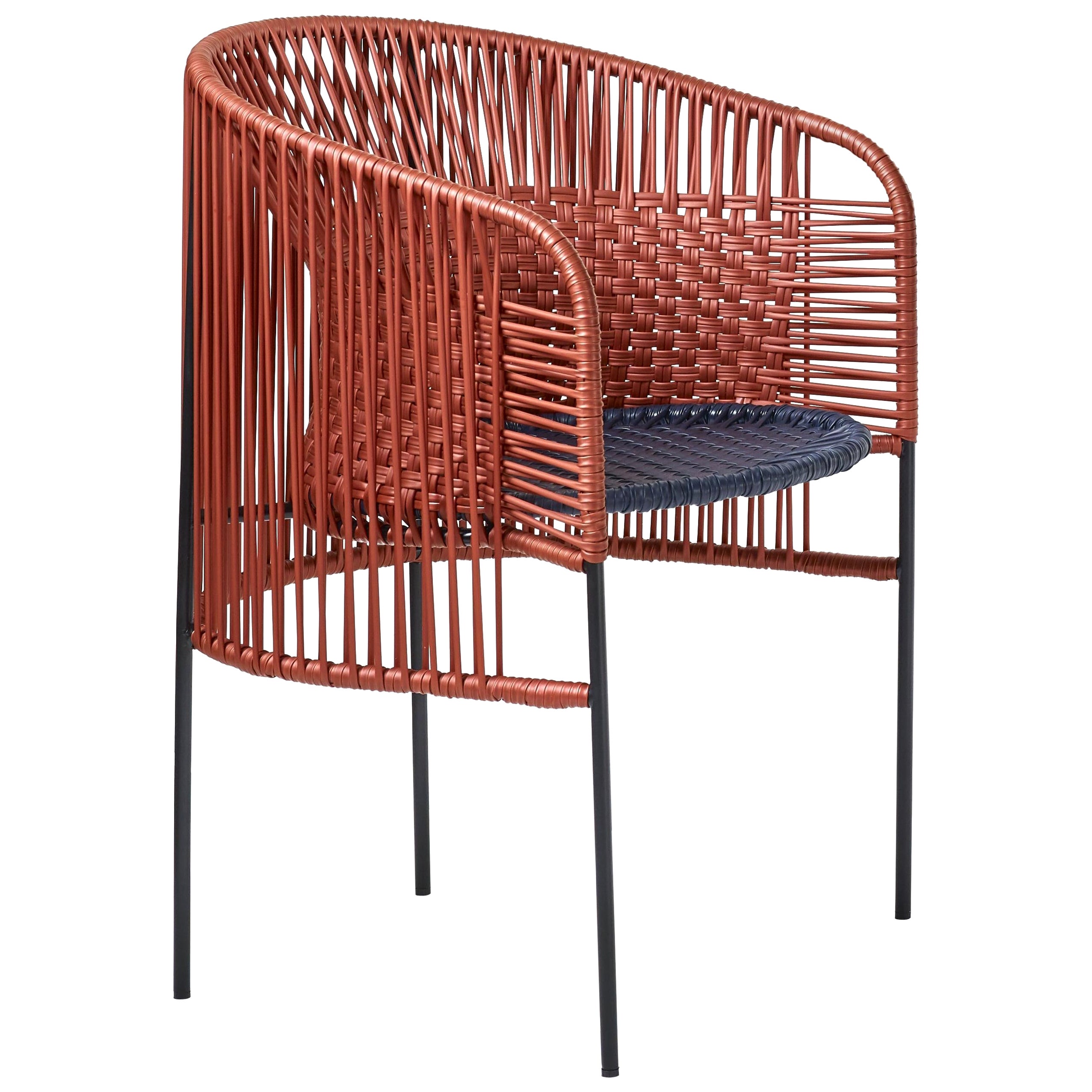 Orange Caribe Chic Dining Chair by Sebastian Herkner For Sale