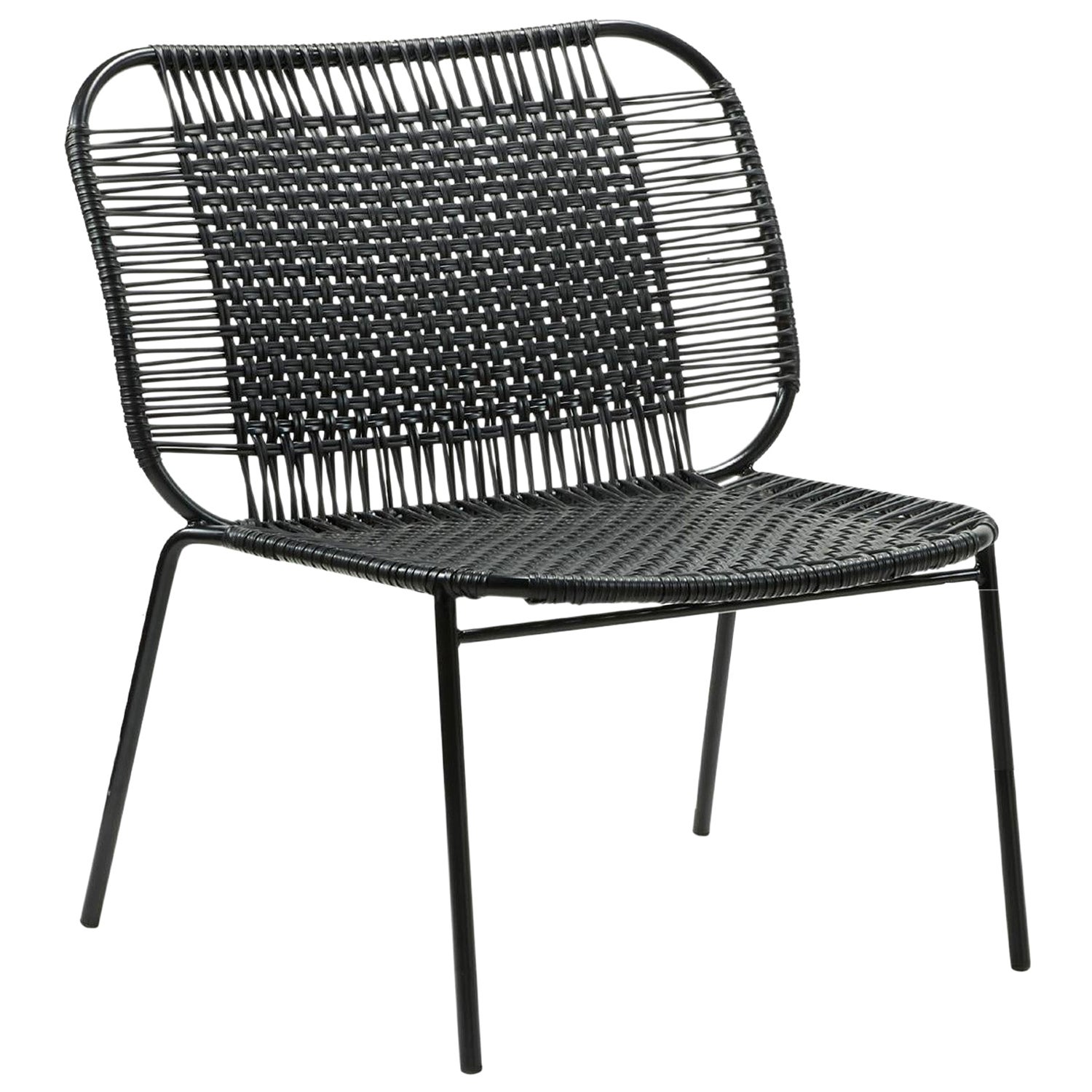 Black Cielo Lounge Low Chair by Sebastian Herkner