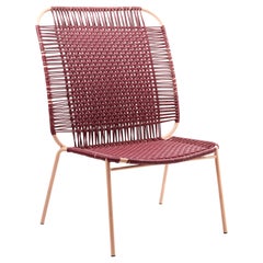 Lila Cielo Loungesessel mit hohem Stuhl von Sebastian Herkner
