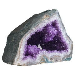 Amethyst Cluster Geode with Calcite Crystal from Brazil ( 12 Inches, 52 lbs.)
