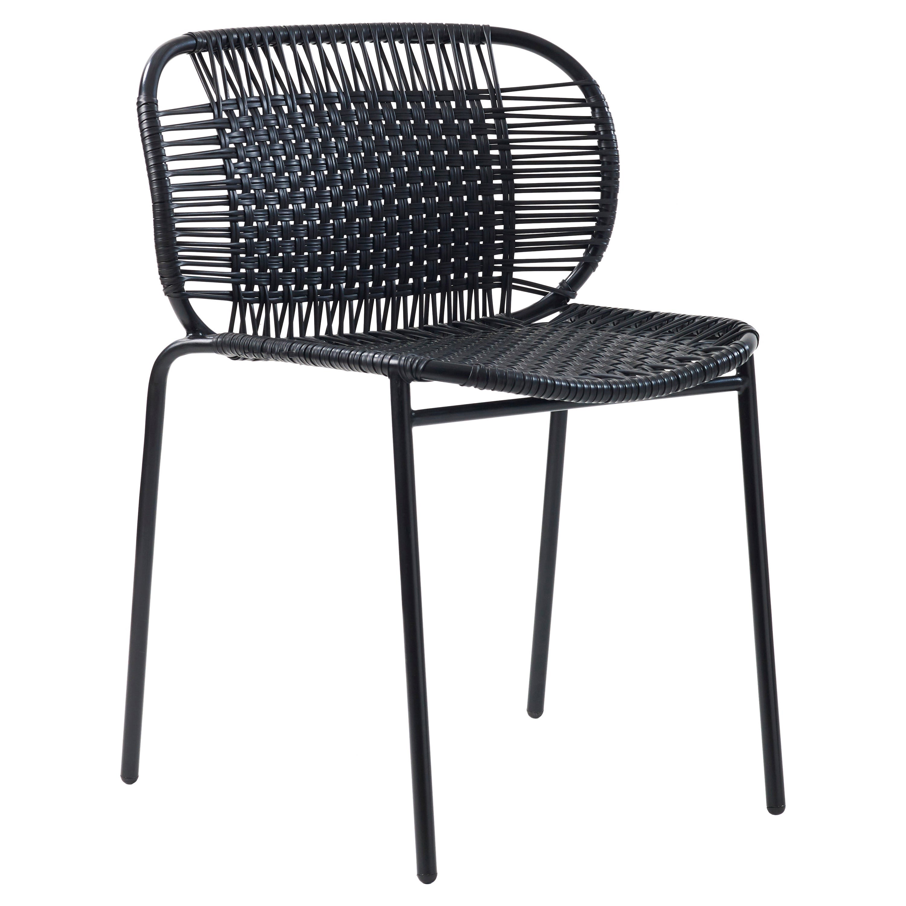 Black Cielo Stacking Chair by Sebastian Herkner For Sale