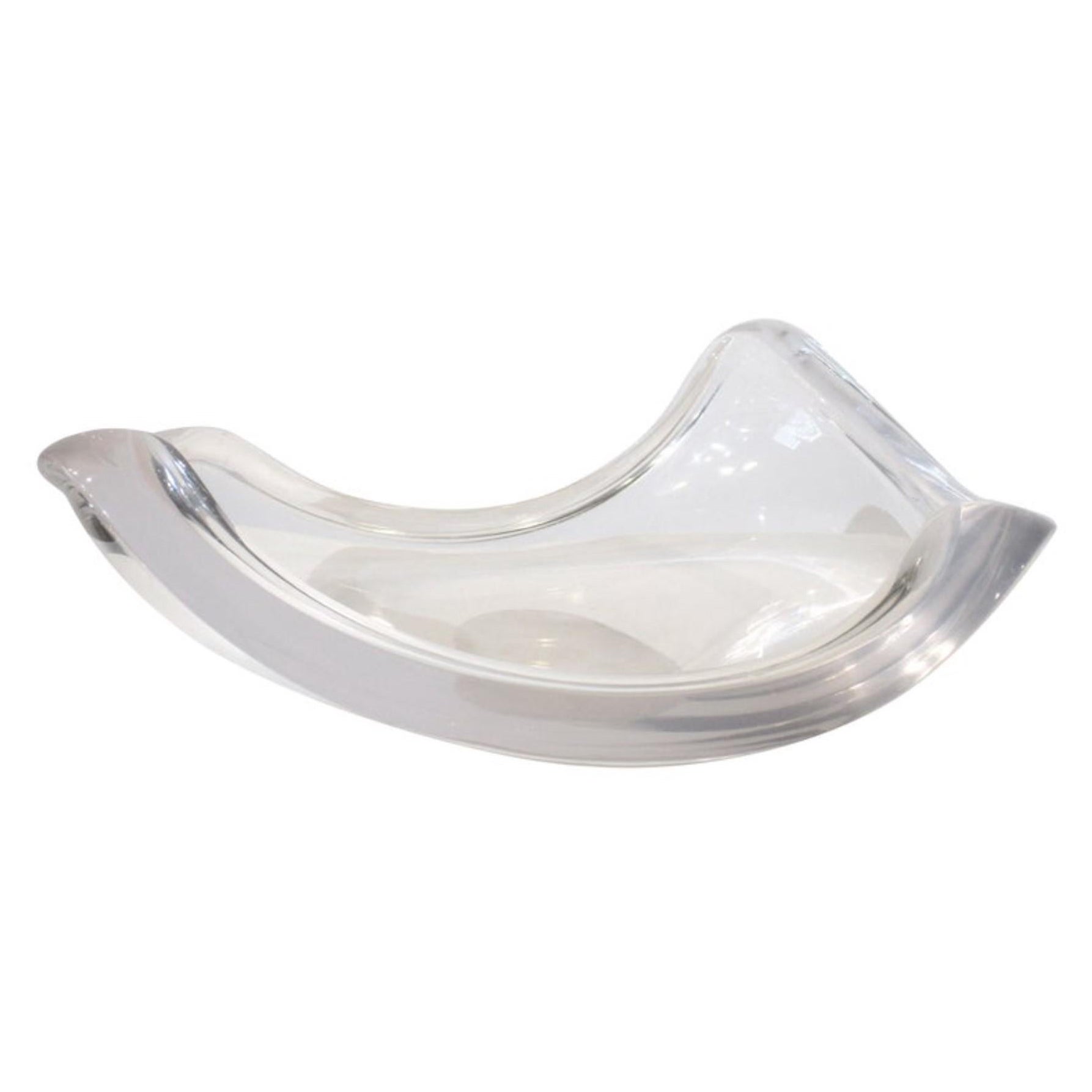 VGC Herb Ritts Medium Biomorphic Sculptural Lucite Bowl Mid-Century Modern