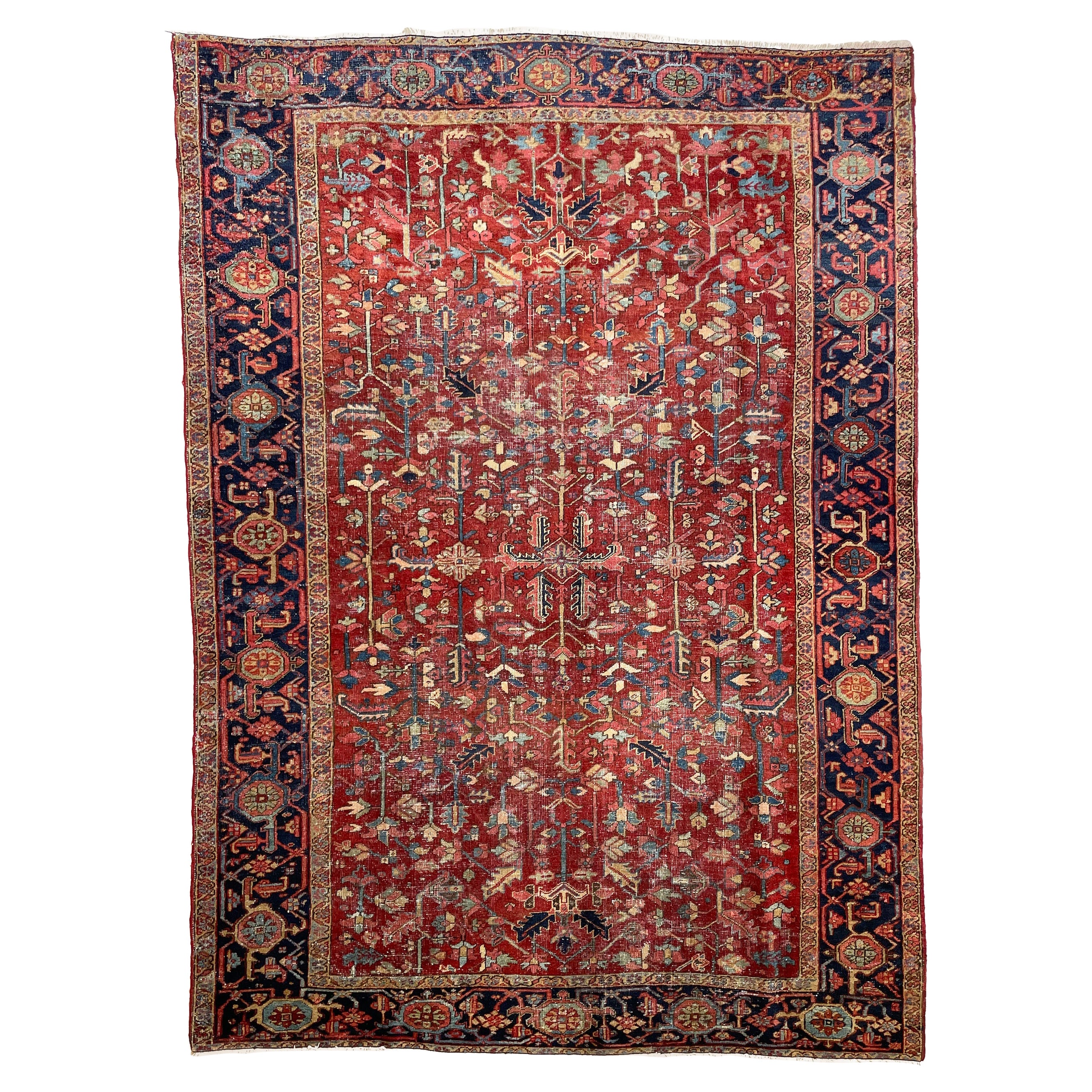 All-Over Luxurious Rich Antique Tribal Rug, 1920-30's For Sale