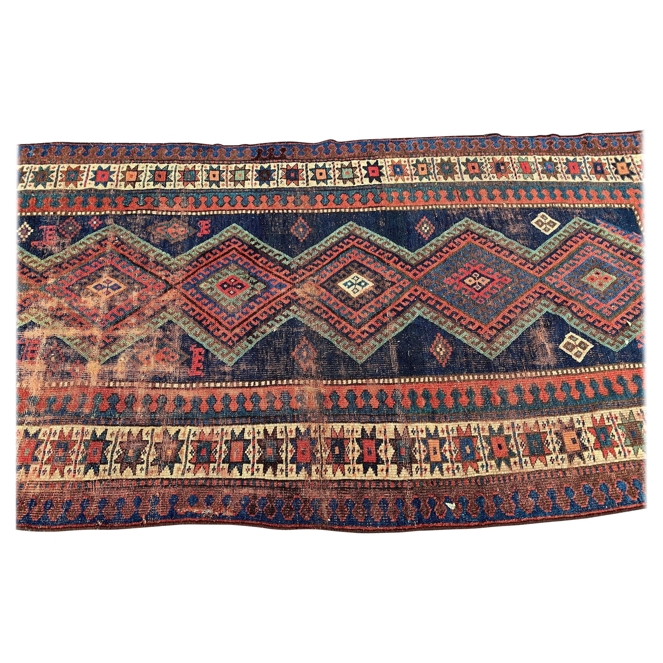 AntiqueTurkish Woolen Rug, 1920's For Sale