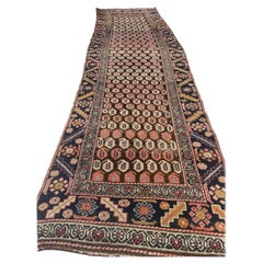 Pastel Vintage Runner with Artistic Paisley Motifs, circa 1930's