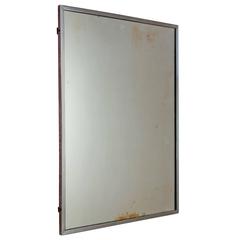 Rectangular Italian Nickel Mirror, Italy, 1950s 2
