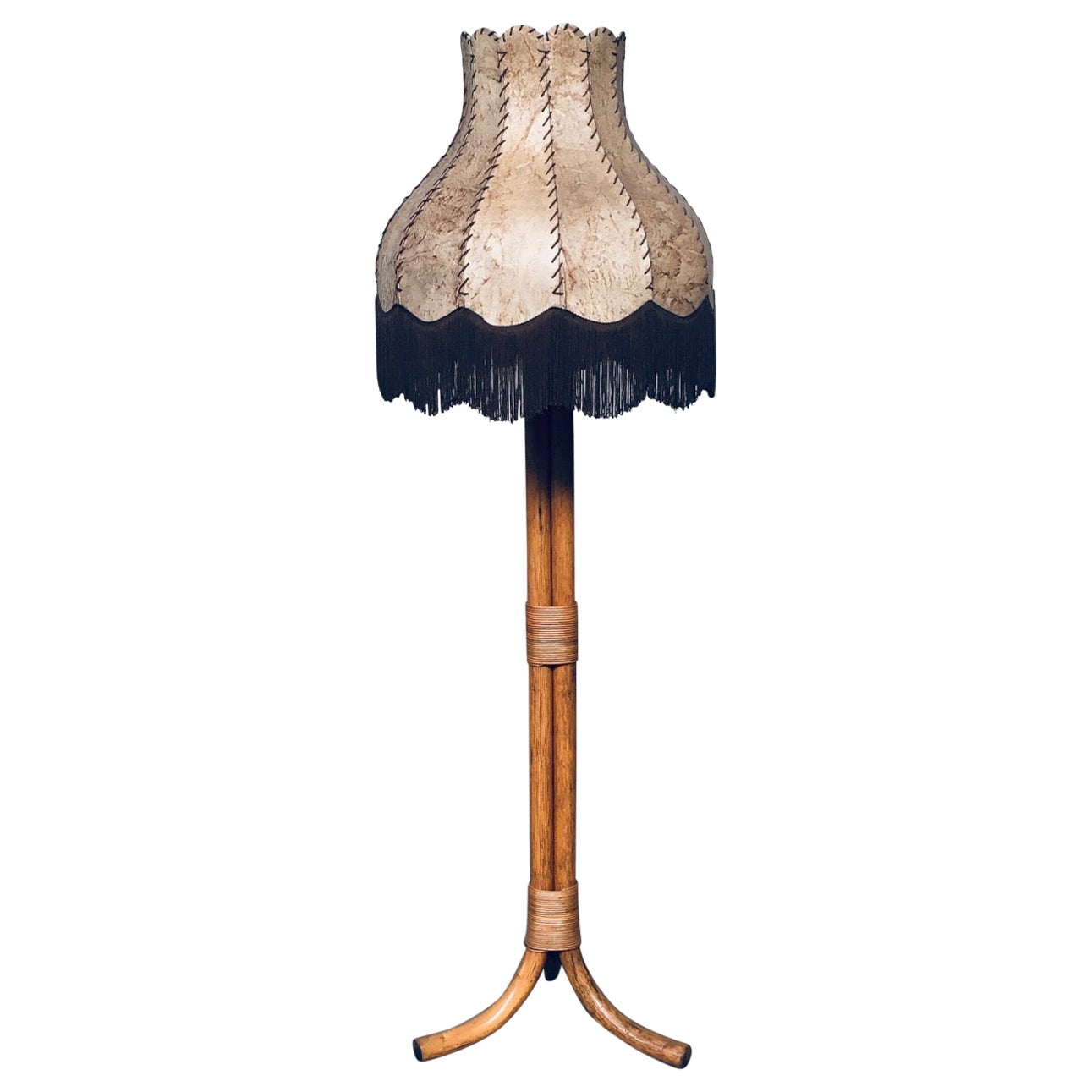 Vintage-Stehlampe aus Bambus im Vintage-Design, 1970''s, Italien