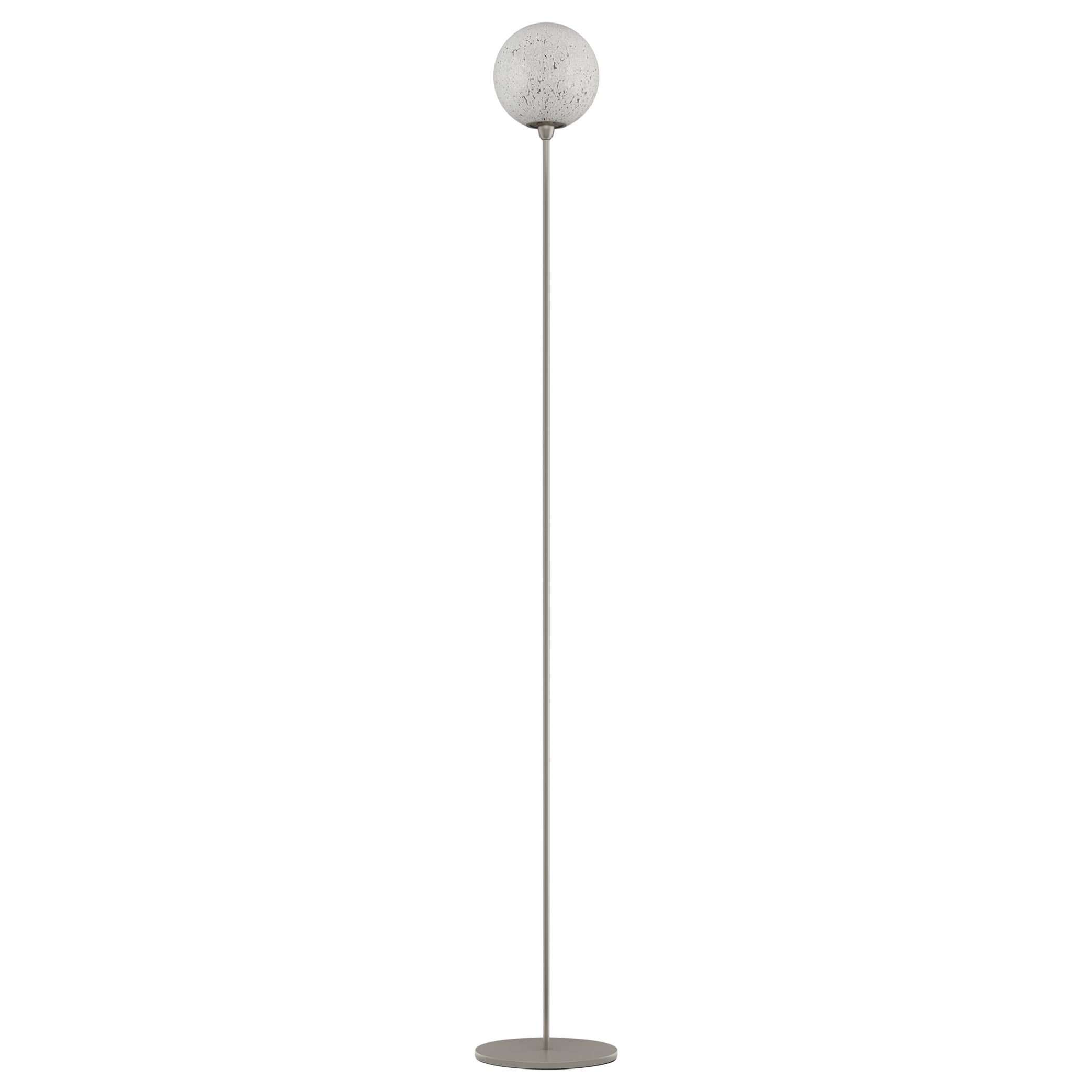 Vistosi Rina Floor Lamp in White Murrina Glass And Satin Nickel Frame For Sale