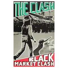 Original Retro Music Advertising Poster The Clash Punk Rock Black Market Clash