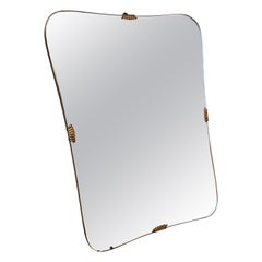 1950s Giò Ponti Style Mid-Century Modern Shaped Italian Wall Mirror