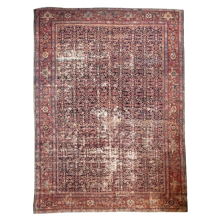Tapis De Coureur Persan Senneh – 3x10 Ft (91x376cm) – Laine 100%, Noué Main – Rouge, Blanc, Beige