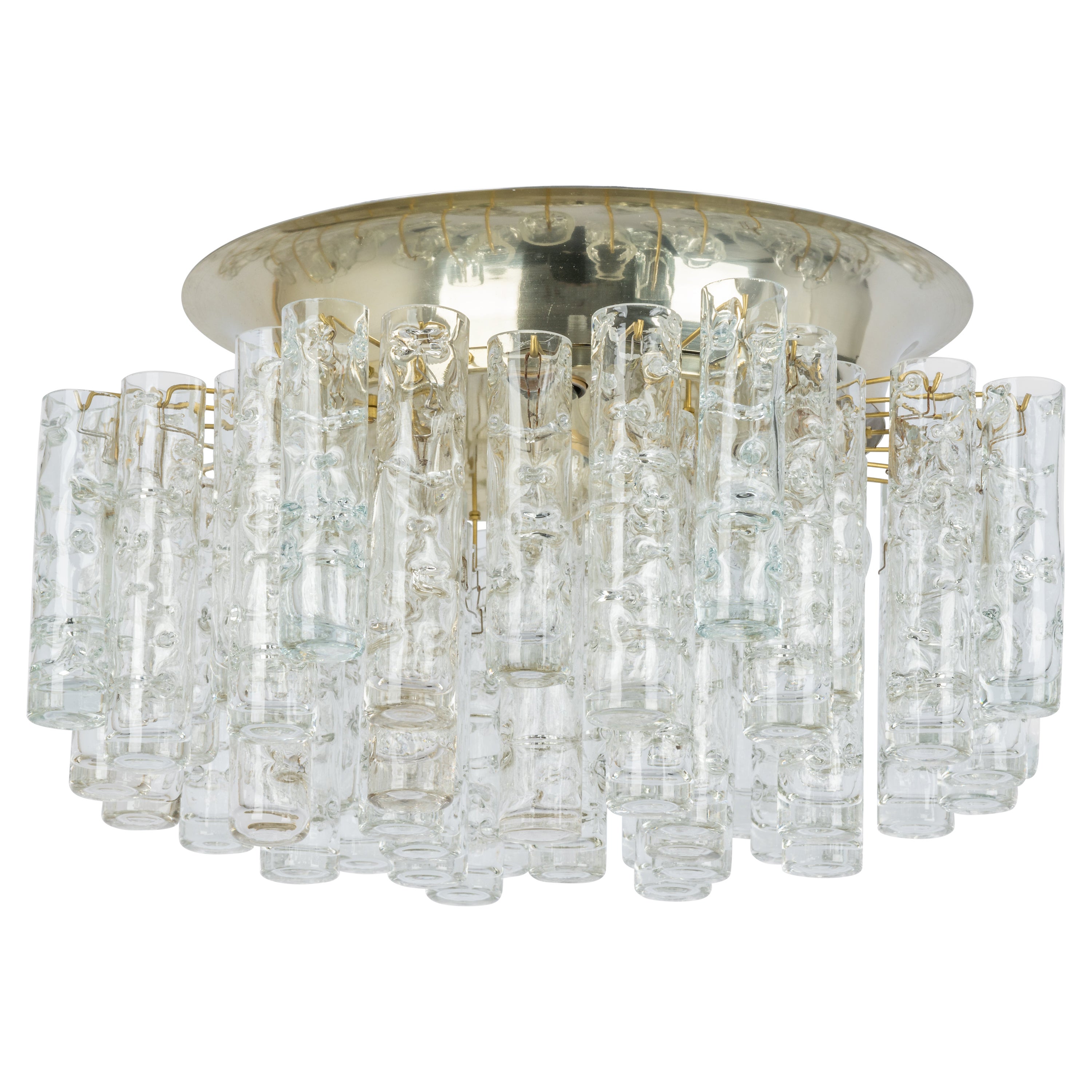 Stupefacente lampada a tubo in vetro di Murano di Doria, Germania, anni '60