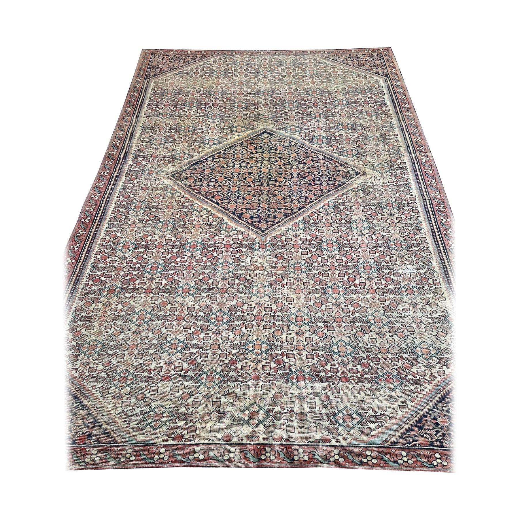Antique Old-World Beauty Rug in Soft Eggshell Beige, circa 1910's For Sale