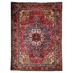 Vintage Tribal & Old-World Charm Rug, circa 1950's