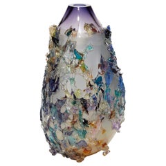 Sakura TRP22020, Glass Vase in Purple, Lilac & Mixed Colors by Maarten Vrolijk