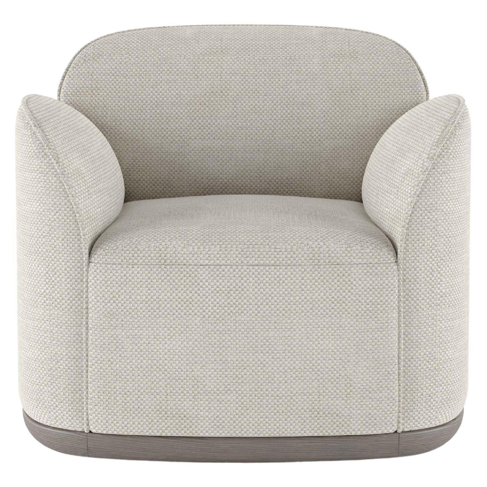 Contemporary Armchair 'Unio' by Poiat, Fabric Fox 02 by Larsen