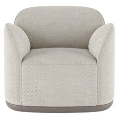 Contemporary Armchair 'Unio' by Poiat, Fabric Fox 02 by Larsen