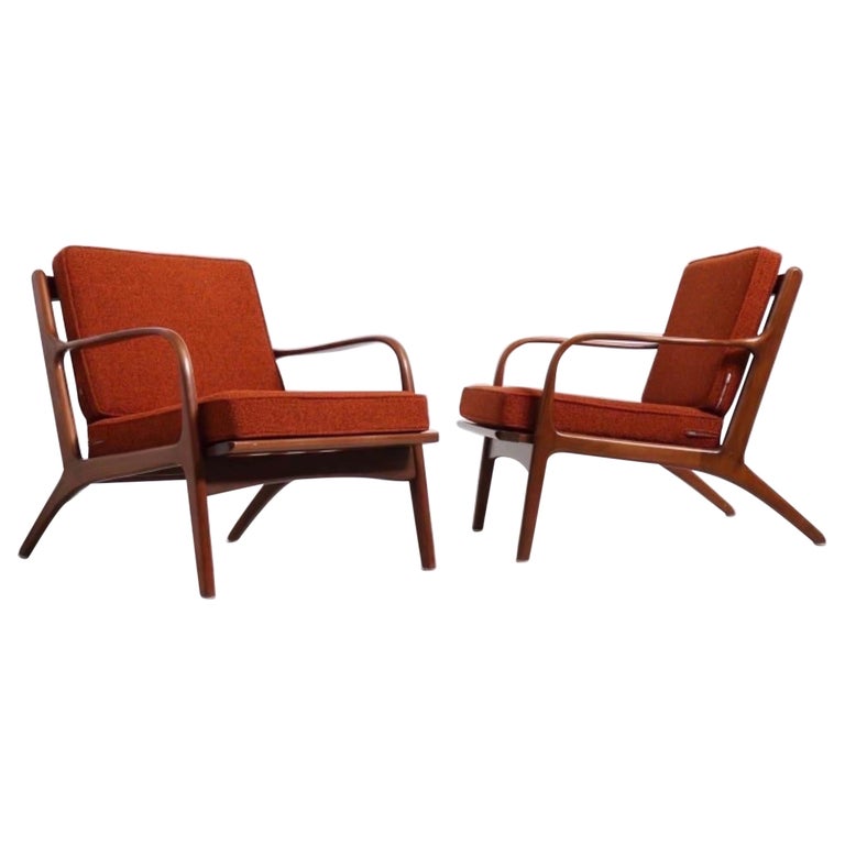 Adrian Pearsall Craft Associates Pair of Matching Lounge Chairs Mint