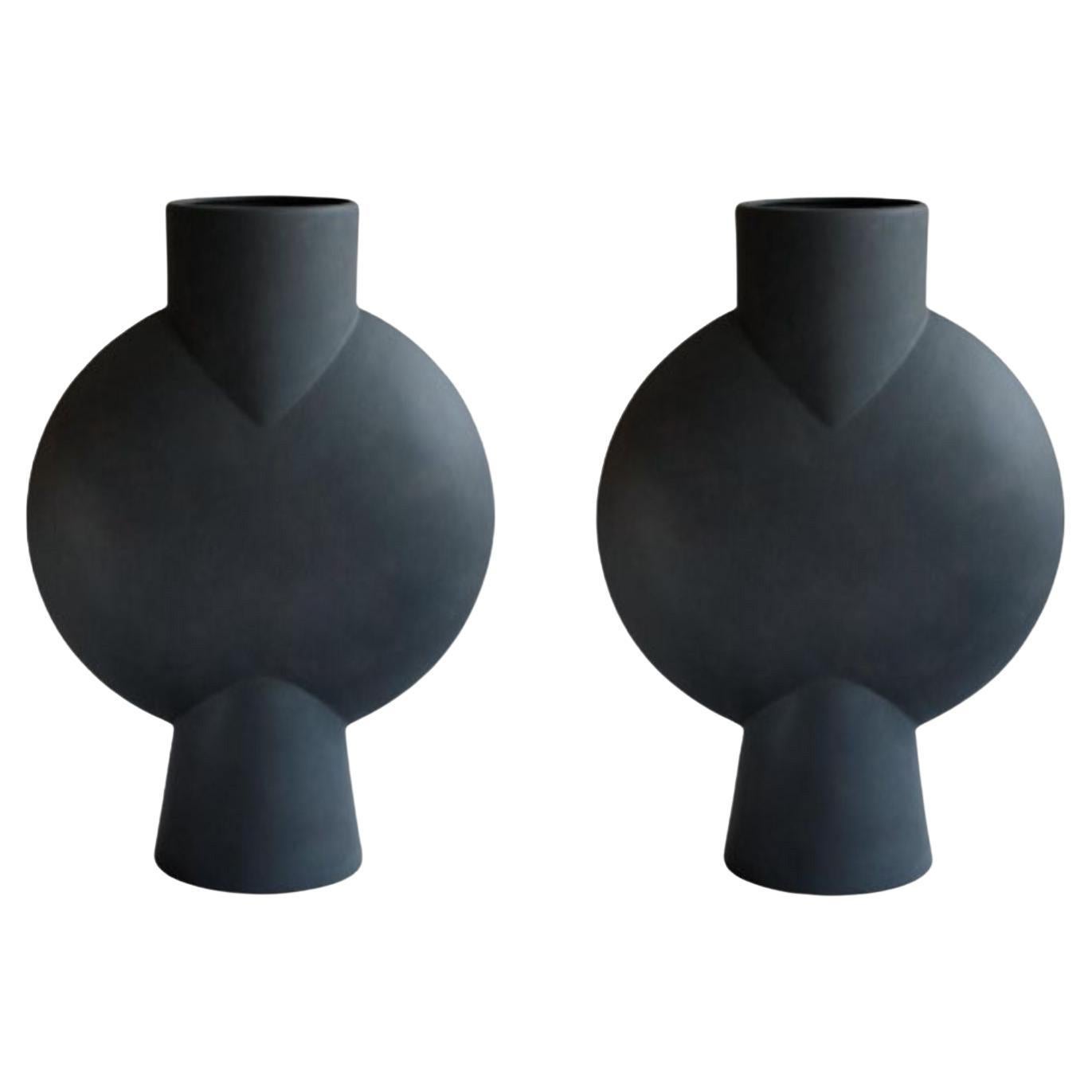 Set of 2 Giant Sphere Vases Bubl by 101 Copenhagen For Sale